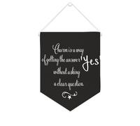 Charm Is A Way of Getting The Answer 'Yes' Without Asking A Clear Question Bannière en toile 25,4 x 30,5 cm à suspendre au mur Décoration murale pour chambre à coucher, chambre d'enfant, décoration