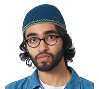 CHARM Kufi Chapeau Homme 100% Coton, Bonnet Docker, Bleu