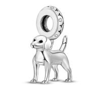 Charm labrador en argent 925 compatible avec les bracelets Pandora, Trollbeads, Chamilia, Biagi et beaucoup d'autres bracelets à breloques britanniques.