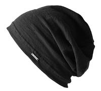 CHARM Léger Bonnet Coton Femme et Homme, Noir