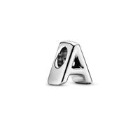 Charm lettre A de l'alphabet Pandora - Magnifique breloque pour bracelets Pandora - Argent, sans bo te