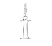 Charm Lettre de l'Alphabet en Argent 925/1000 Fermoir Mousqueton - I