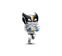 Charm Marvel Wolverine en argent sterling avec émail noir, jaune et bleu