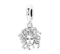 Charm mythologie grecque méduse en argent 925 compatible avec les bracelets Pandora, Trollbeads, Chamilia, Biagi et beaucoup d'autres bracelets à breloques britanniques.