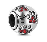 Charm New 2024 MariaFonte Patte Mois Janvier Anniversaire Remise de Diplôme Pendentifs Original Offres Charming Beads Argent 925 Maman Bead Compatibles Porte Bonheur Cœur Famille Noël Femme Bracelet