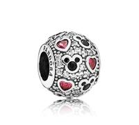 Charm - Pandora - 791457CZ - Argent - Femme - Mickey et cœurs scintillants