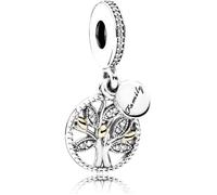 Pandora – Charm pendentif Arbre de vie – Argent, zircones cubiques transparentes, 14 carats