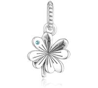 CHARM Pandora 925 bijoux Bracelet naturel s'adapte aux charmes Original chanceux trèfle à quatre feuilles collier en argent