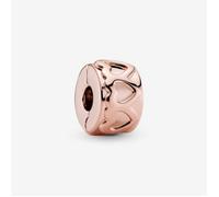 Charm - Pandora - Clip Bande de Coeurs - Argent 925 - Plaqué or rose - Mixte