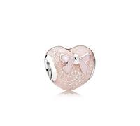 Charm - PANDORA - Coeur en dentelle - Rose - Matières naturelles - Femme