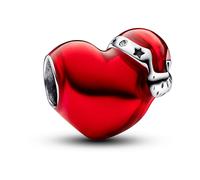 Charm PANDORA Cœur de Noël Rouge Métallisé