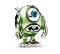 Pandora Charm Disney Pixar Monstres & Cie Bob Razowski en argent sterling avec émail bleu et cristal noir