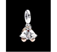 Charm - Pandora - Double Cloches - Pendentif Mariage - Métal Argenté - Mixte