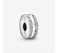 Charm - Pandora - Double Pavé Clip - Argent 925 - Zircone Cubique - Femme