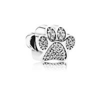 Charm - PANDORA - Empreinte de Patte - Argent - Gris - Femme