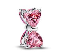 Charm PANDORA En Argent Avec Un Nœud Rose 794253C01