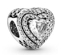 Charm PANDORA En Forme De Cœur Élevé Étincelant 799218C01