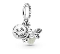 Charm Pandora - Firefly - Argent 925 - Brille dans le noir - Pendentif en verre - Femme