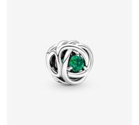 Pandora Moments Charm Cercle Éternité en argent sterling avec cristal vert