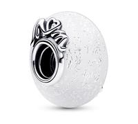 Charm Murano Blanc Pailleté Mum & Love - Pandora Moments Blanc