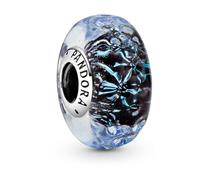 Pandora Charm Colours Vague – en argent sterling avec verre de Murano irisé bleu foncé