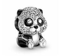 Charm Pandora Moments panda noir Gris