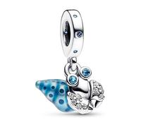 Pandora Charm pendentif Bernard-L’Hermite argent, cristal bleu/vert, zircones, émail phosphorescent