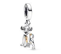 Charm PANDORA Pendant Disney 100e Anniversaire Simba avec diamant de synthèse 0.009 ct tw