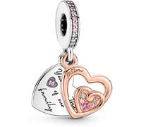 Charm PANDORA Pendant Double Cœurs de l'Infini Entremêlés