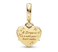 Charm PANDORA Pendant Double Disney Carrosse de Cendrillon et Cœur