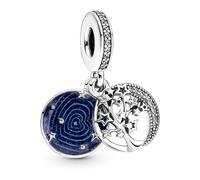 Charm PANDORA Pendant Double Lune, Arbre et Galaxie