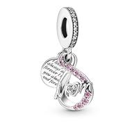 Charm PANDORA Pendant Double Mom et Infini Pavé