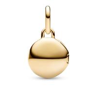 Pandora Charm pendentif Moments Médaillon Amour ouvrable gravable plaqué or 14 carats zircones
