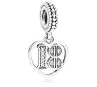 Pandora Charm pendentif Icons 16 en argent avec zircones cubiques transparentes