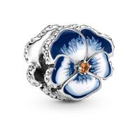 Pandora Timeless Bague Bleue Scintillante Vœu en argent sterling avec cristal bleu, taille 58