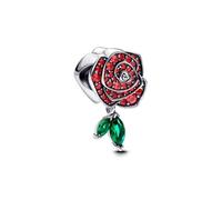 Charm PANDORA - Rose en Fleur Scintillante - Métal - Rose - Pour Femme