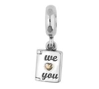 Charm - Pandora - We Love You - Argent 925 - Or 14K - 2,5 cm