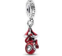 Pandora – Charm pendentif Marvel Spider-Man – argent sterling – émail noir et rouge transparent