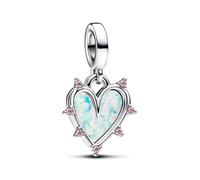Charm Pendant Double Opalescent Amitié Rose