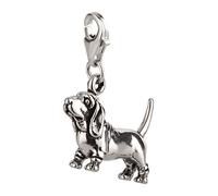 Charm Pendentif Chien Basset Hound 2 Argent sterling 925/1000