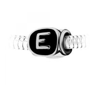 Charm perle lettre E en acier par SC Crystal perle