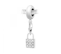Charm perle - So Charm - Pendentif cadenas - Acier - 10 mm - Compatible Pandora et Chamilia