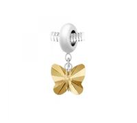 Charm perle - So Charm - Pendentif papillon - Acier - 10 mm - Doré