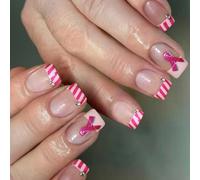 Charm Persist Hoofs Ruban Rose Accent Perles Rose Déni Époxy Nécessaire Application Rapide Mince ABS Faux Sabot pour Incidents Bureau Doublé Ruban Persist Women