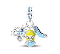Charm princesse citrouille, charm pour bracelet, compatible avec le collier bracelet pandora