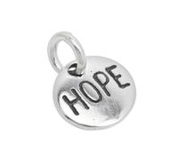 Charm Rond Espoir/Hope en Argent 925/1000
