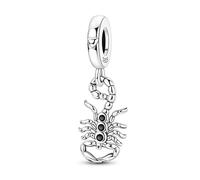 Charm scorpion en argent 925 compatible avec les bracelets Pandora, Trollbeads, Chamilia, Biagi et beaucoup d'autres bracelets à breloques britanniques.