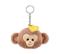 Charm singe coeur jaune - porte clés