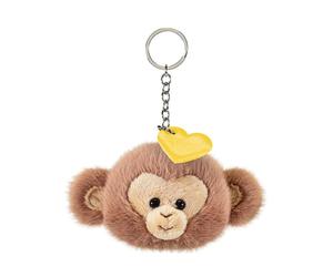 Charm singe coeur jaune - porte clés