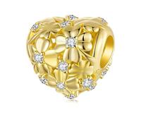 Charm trèfle à quatre feuilles, accessoire de bracelet à breloques en argent sterling 925, compatible avec le collier bracelet pandora
